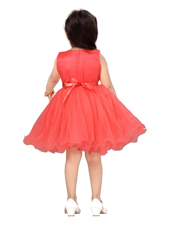 Girl's net Knee-Length Dress - Image 3