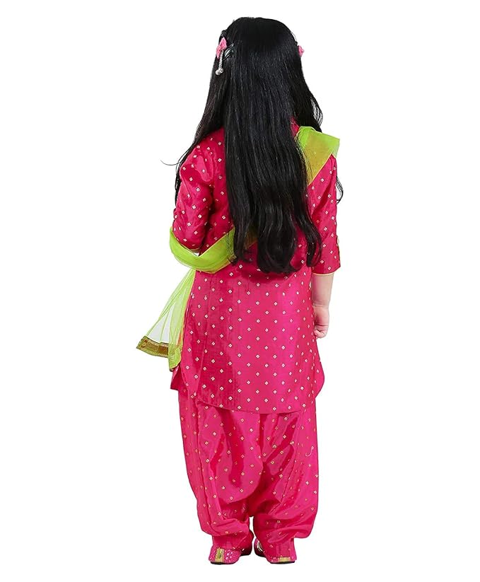 Girl's Silk Patiala Suit - Image 3