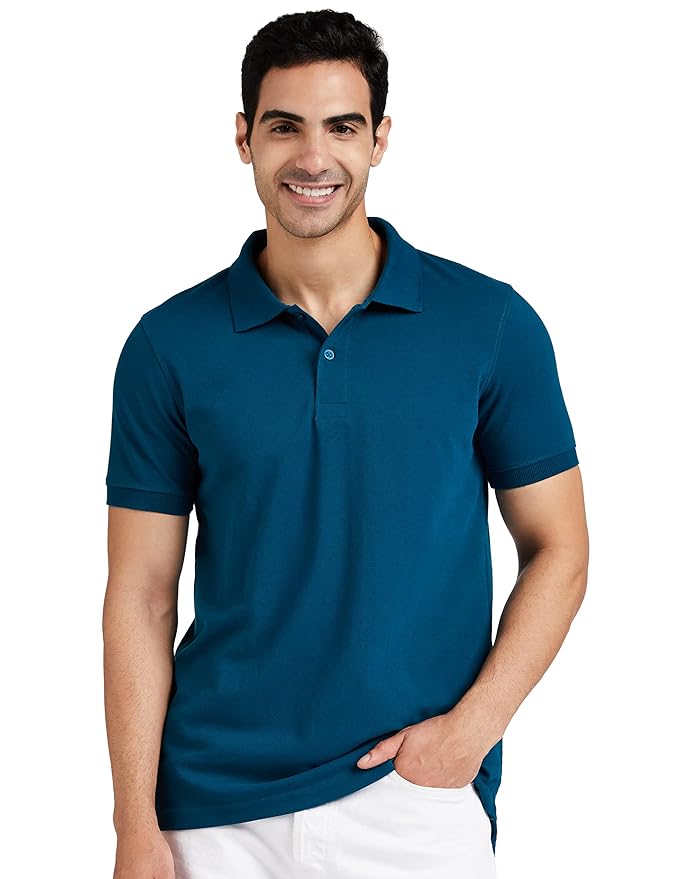Symbol Men's Solid Cotton Rich Polo T Shirt