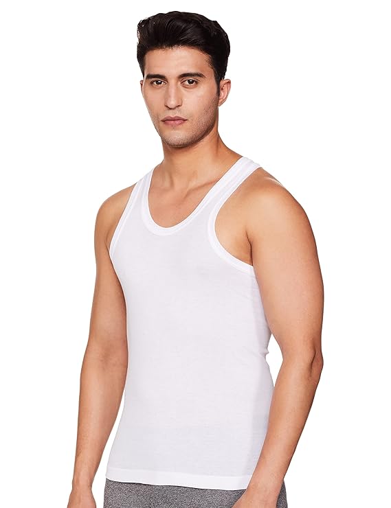 Men's White Pack of 3 Solid Cotton - Image 2