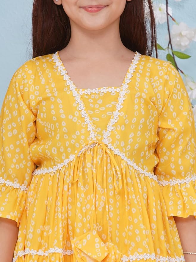 Girls' Printed Kurta Sharara Set - Image 2