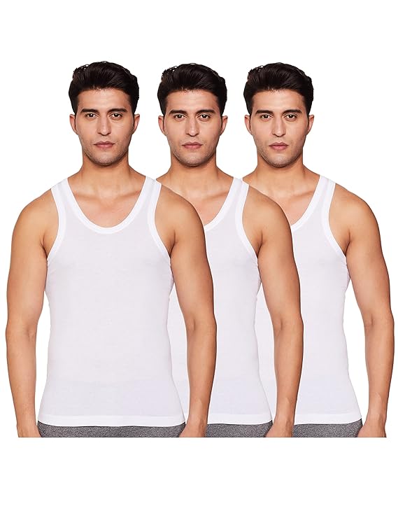Men's White Pack of 3 Solid Cotton - Image 5
