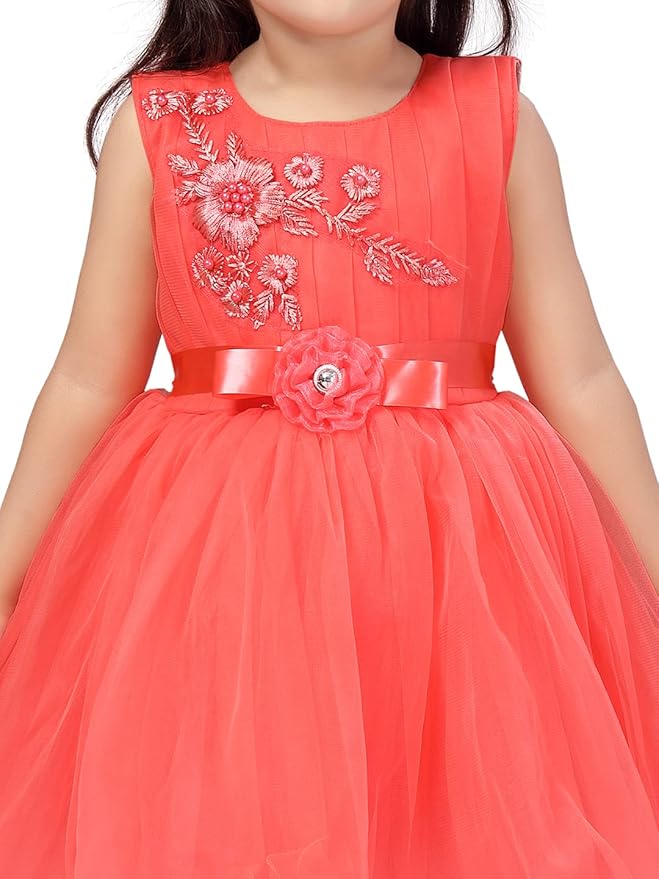 Girl's net Knee-Length Dress - Image 5