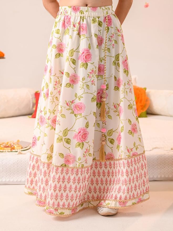 Girls Cotton Readymade Lehenga Choli - Image 3