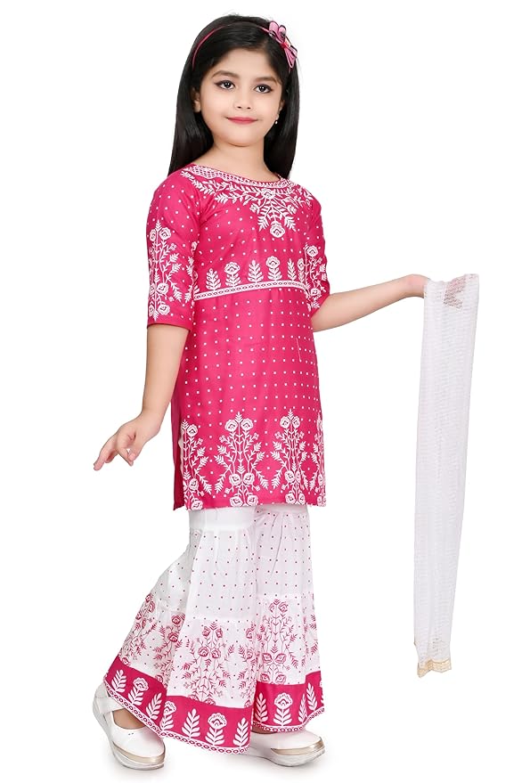 Baby Girls Ethnic Kurta Sharara Set - Image 3