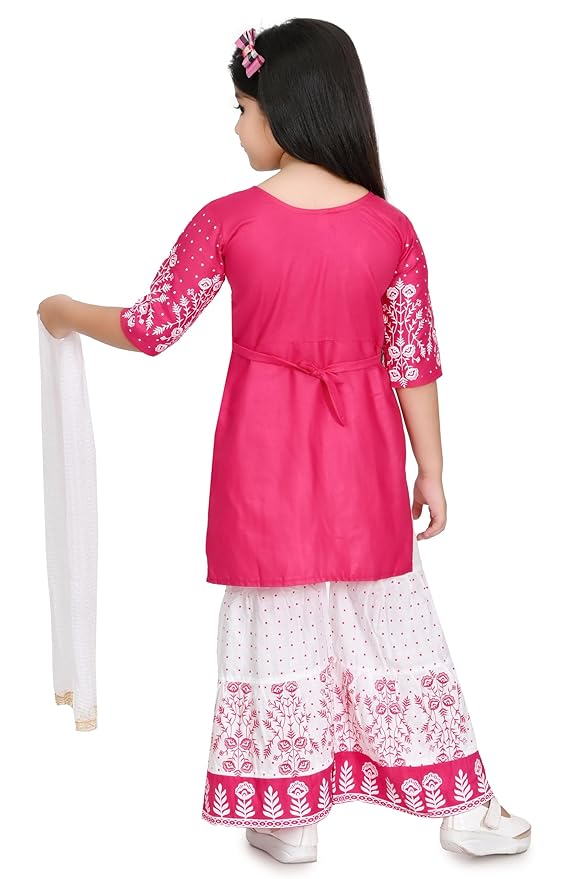 Baby Girls Ethnic Kurta Sharara Set - Image 2