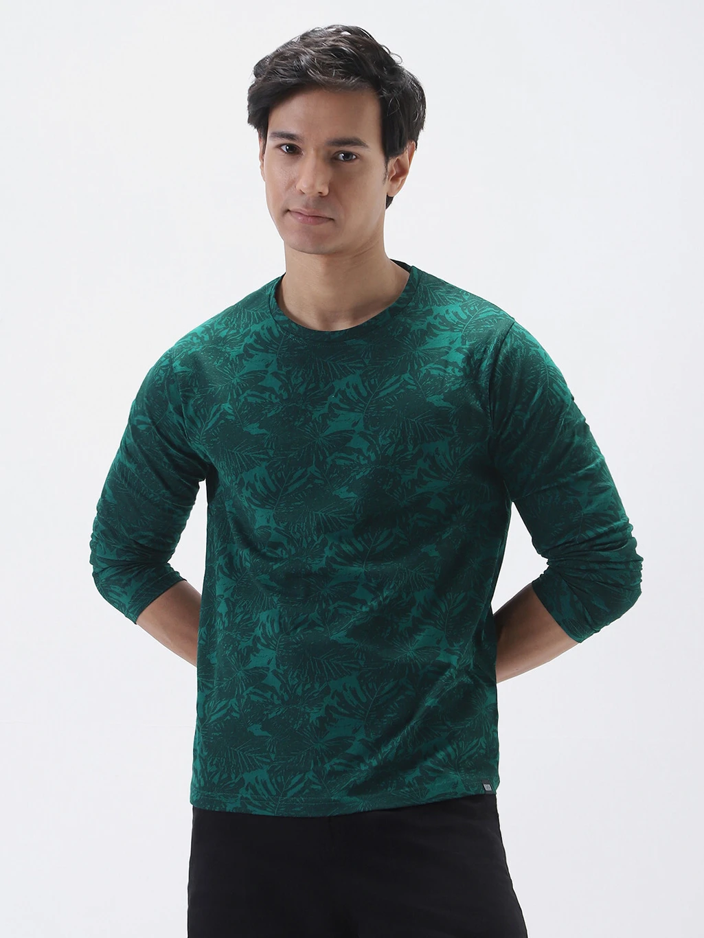 Full Sleeve Slim Fit Cotton T-Shirt - Image 3